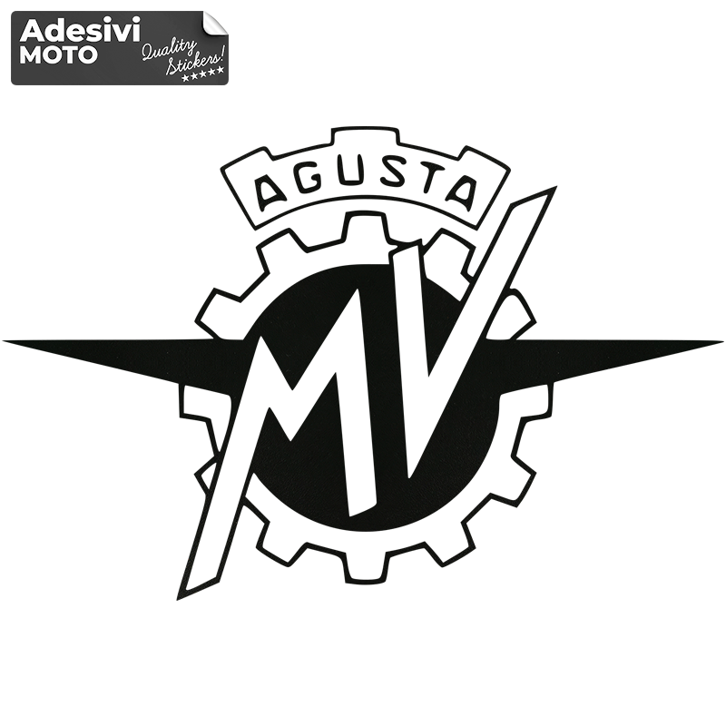 Adesivo Logo "MV Agusta" Tipo 3 Serbatoio-Fiancate-Cupolino-Codone-Casco