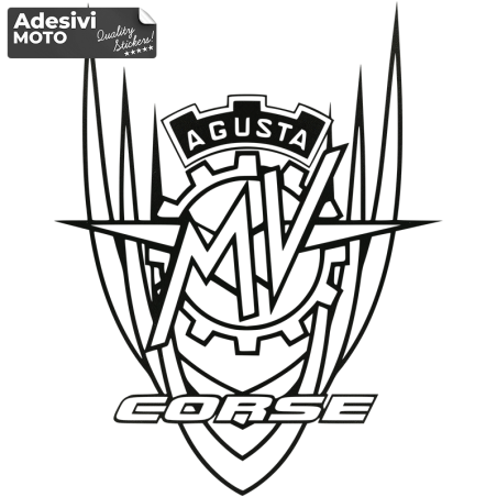 Adesivo "MV Agusta Corse" Tipo 4 Serbatoio-Fiancate-Cupolino-Codone-Casco