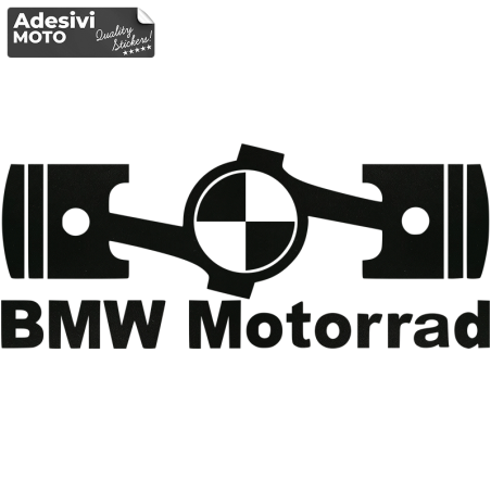 Adesivo Pistoni + Logo + "BMW Motorrad" Serbatoio-Valigie-Casco-Parafango