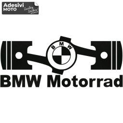 Pisotns + Logo + "BMW Motorrad" Type 2 Sticker Fuel Tank-Suitcases-Helmet-Fender
