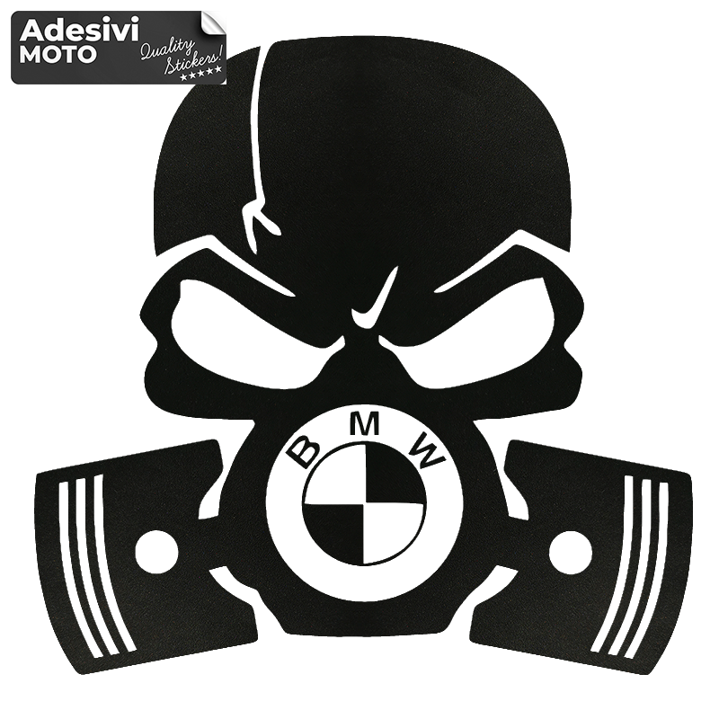 Skull Sticker with Gas Mask Bmw Type 2 Sticker Fuel Tank-Tail-Fender-Helmet-Tuning