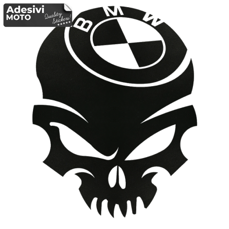 Skull with Bmw on the Head Sticker Fuel Tank-Tail-Fender-Helmet-Tuning