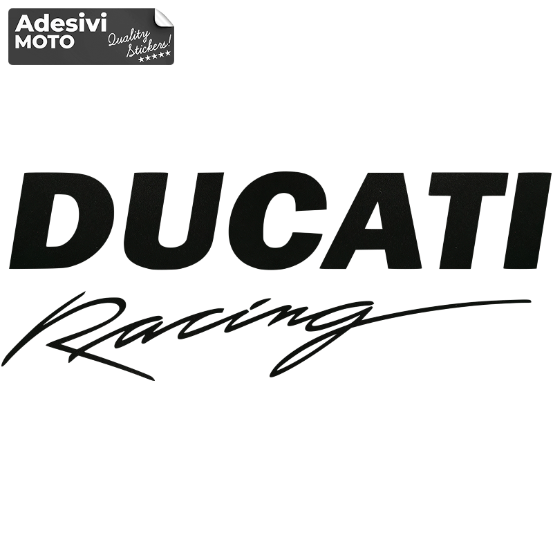 "Ducati Racing" Sticker Fuel Tank-Sides-Tip-Tail-Helmet