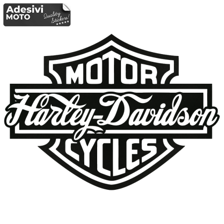 Autocollant "Harley Davidson Motor Cycles" Stylisé Réservoir-Aile-Casque