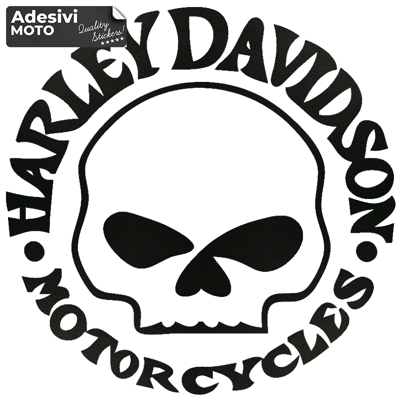 "Harley Davidson Motorcycles" Skull Sticker Fuel Tank-Fender-Helmet