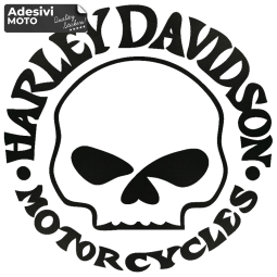 Adesivo "Harley Davidson Motorcycles" Skull Serbatoio-Parafango-Casco