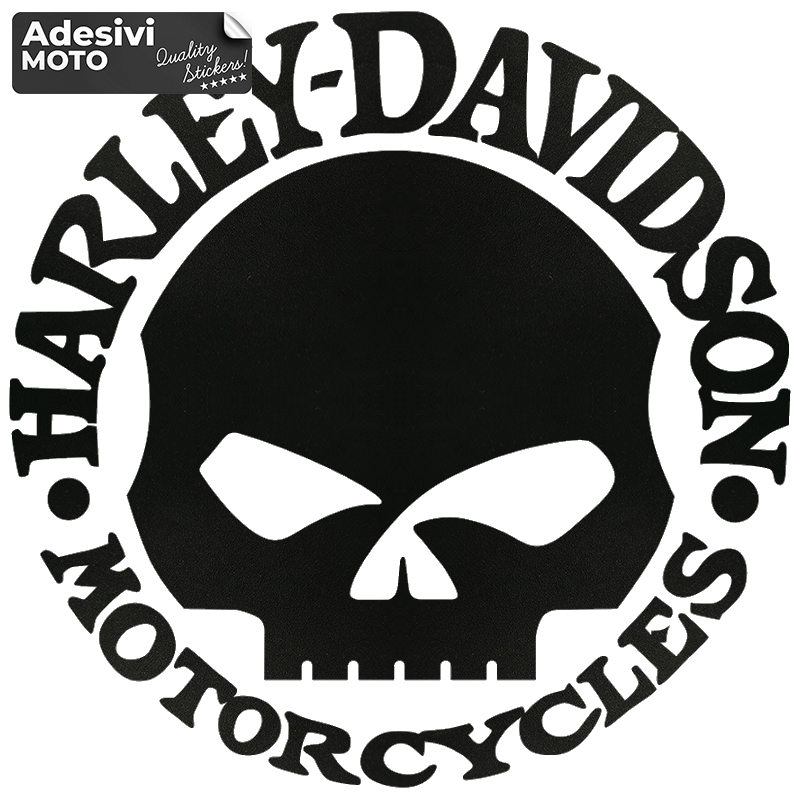 "Harley Davidson Motorcycles" Skull Type 2 Sticker Fuel Tank-Fender-Helmet