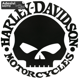 Adesivo "Harley Davidson Motorcycles" Skull Tipo 2 Serbatoio-Parafango-Casco