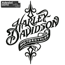 Autocollant "Harley Davidson Motor Cycles" Stylisé Type 2 Réservoir-Aile-Casque