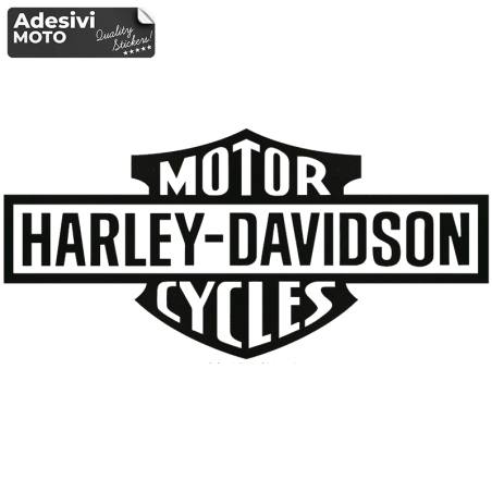 Adesivo 'Harley Davidson Motor Cycles' Largo Serbatoio-Parafango-Casco