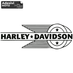Adesivo "Harley Davidson Motor Cycles" Moderno Tipo 2 Cupolino-Casco