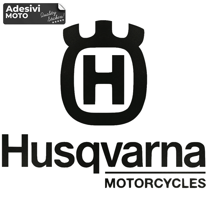 Logo + "Husqvarna Motorcycles" Sticker Fuel Tank-Sides-Tail-Helmet
