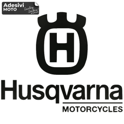 Adesivo Logo + "Husqvarna Motorcycles" Serbatoio-Fiancate-Codone-Casco