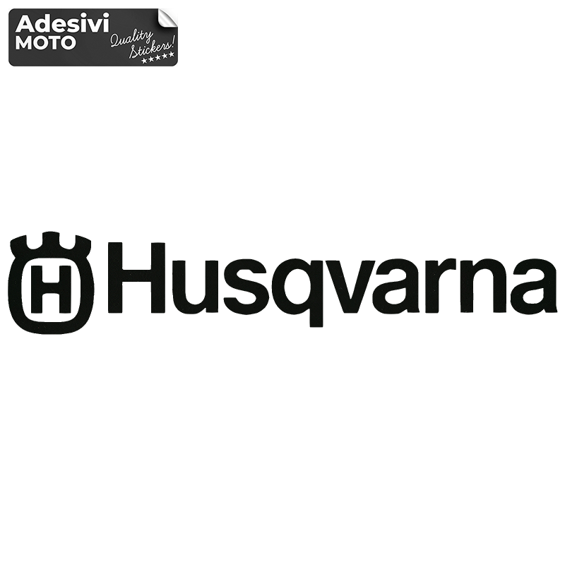 Logo + "Husqvarna" Sticker Fuel Tank-Sides-Tail-Windshield-Helmet
