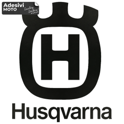 Adesivo Logo + "Husqvarna" Tipo 2 Serbatoio-Codino-Fiancate-Casco