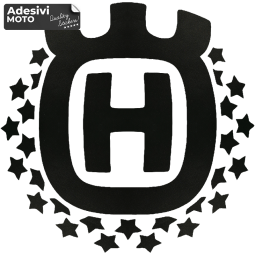 Autocollant Logo "Husqvarna" Petites Étoiles Réservoir-Queue-Côtés-Casque