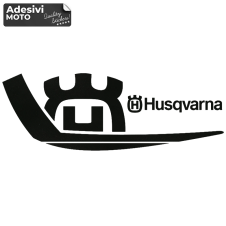 Adesivo Logo "Husqvarna" Stilizzato Serbatoio-Fiancate-Codino-Cupolino-Casco