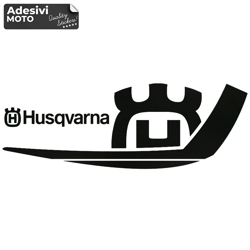 Adesivo Logo "Husqvarna" Stilizzato Tipo 2 Serbatoio-Fiancate-Codino-Cupolino-Casco