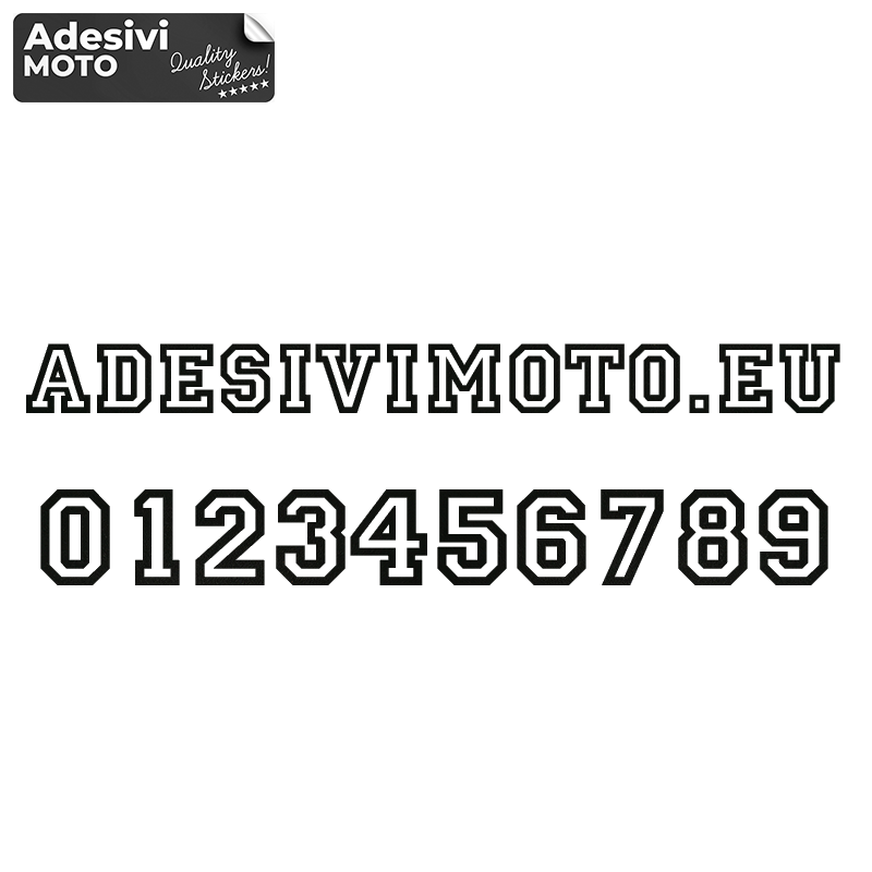 Adesivo Testo e Numeri Personalizzati per Moto-Casco-Serbatoio-Tuning-Auto