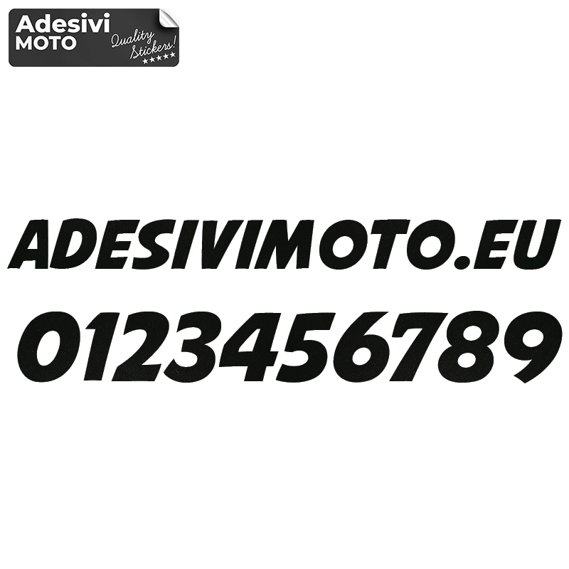 Adesivo Testo e Numeri Personalizzati per Moto-Casco-Serbatoio-Tuning-Auto Tipo 2