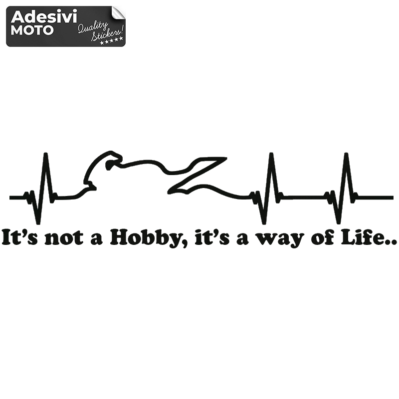 Autocollant "It’s not a Hobby, is a way of Life.." Type 2 Réservoir-Côtés-Queue