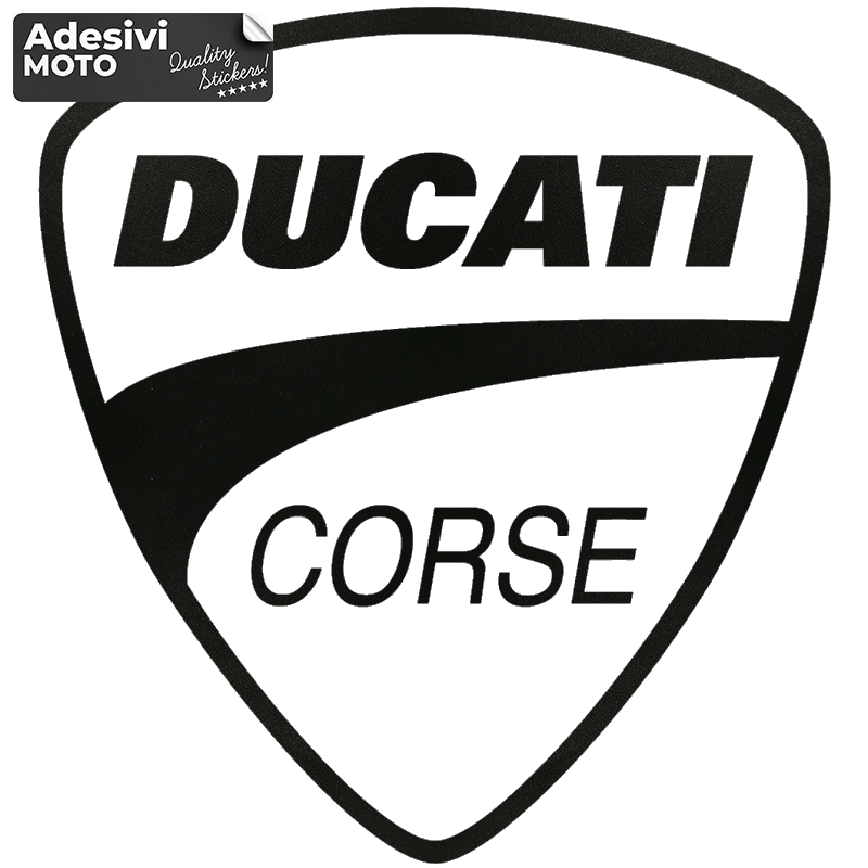Adesivo Logo "Ducati Corse" Serbatoio-Fiancate-Vasca-Codone-Casco