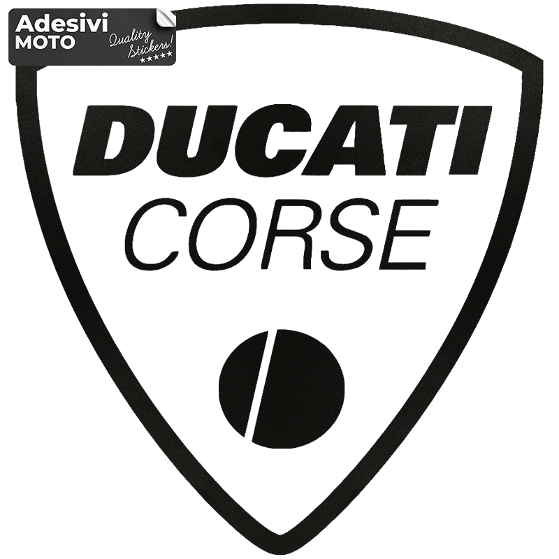 Adesivo Logo "Ducati Corse" Tipo 2 Serbatoio-Fiancate-Vasca-Codone-Casco