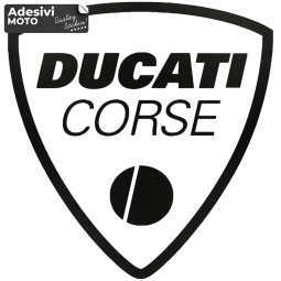Autocollant Logo "Ducati Corse" Type 2 Réservoir-Côtés-Carénage Inférieur-Queue-Casque