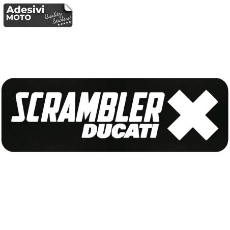 'Scrambler Ducati X' Sticker Fuel Tank-Sides-Tip-Tail-Helmet