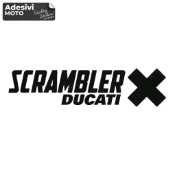 Autocollant "Scrambler Ducati X" Type 2 Réservoir-Côtés-Carénage Inférieur-Queue-Casque