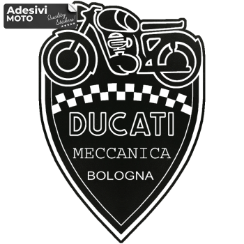 Sticker Adesivo " Vintage " Moto Ducati Meccanica Bologna Scrambler