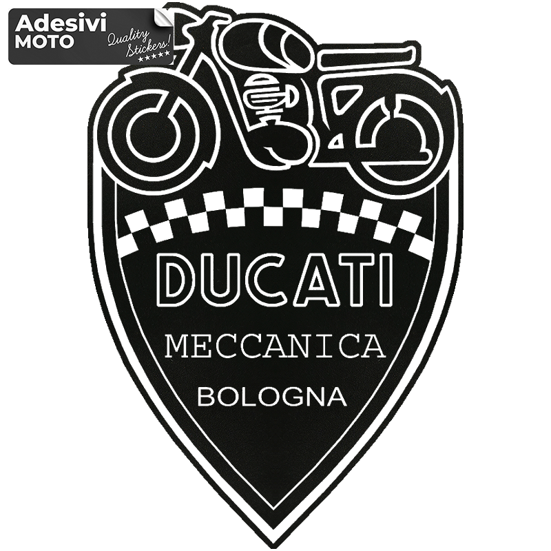 Adesivo "Ducati Meccanica Bologna" Serbatoio-Fiancate-Vasca-Codone-Casco