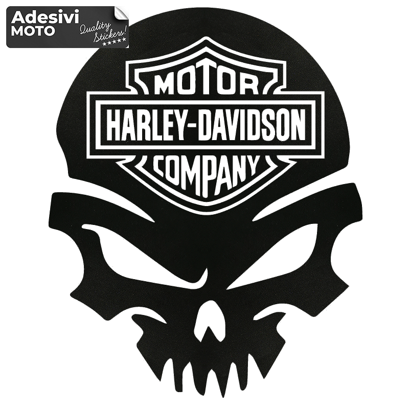 Skeleton "Harley Davidson Motor Company" Sticker Fuel Tank-Fender-Helmet