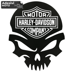 Autocollant Squelette "Harley Davidson Motor Company" Réservoir-Aile-Casque
