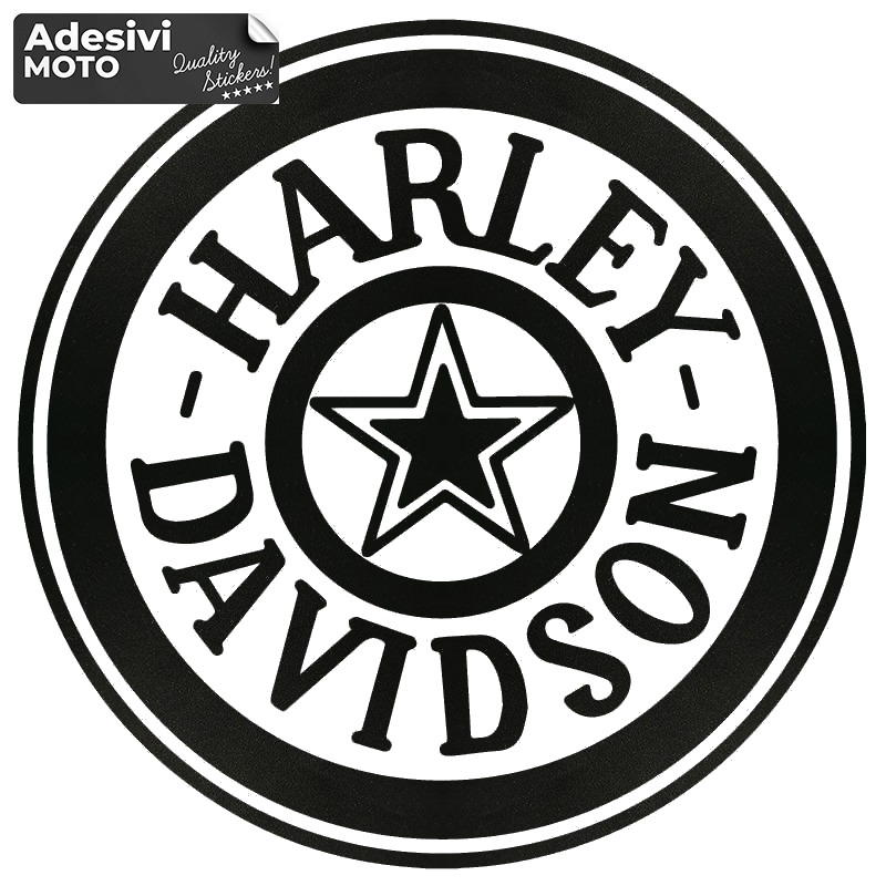 Circle "Harley Davidson" Star Sticker Fuel Tank-Fender-Helmet