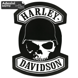 Autocollant Squelette Soldat "Harley Davidson" Réservoir-Aile-Casque