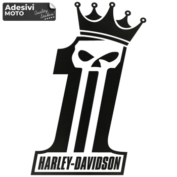 Adesivo 1 Harley Davidson Corona Serbatoio-Parafango-Casco - Adesivi Moto