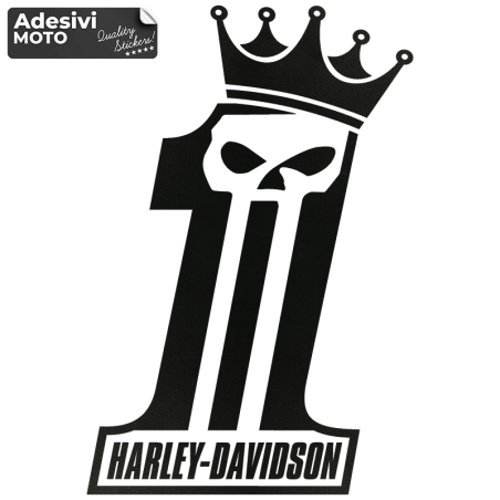 Adesivo 1 "Harley Davidson" Corona Serbatoio-Parafango-Casco