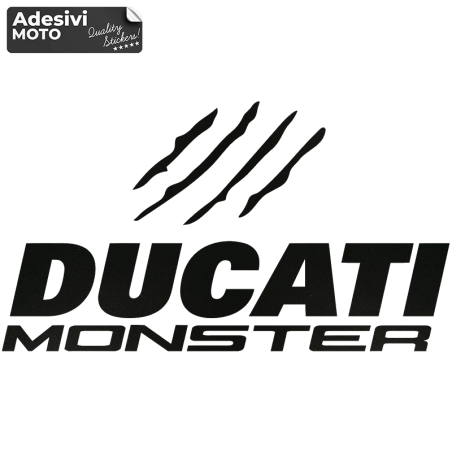 Autocollant Rayures + "Ducati Monster" Réservoir-Côtés-Queue-Casque