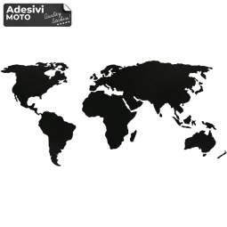 World Map Sticker Suitcases-Fuel Tank-Sides-Helmet-Windshield