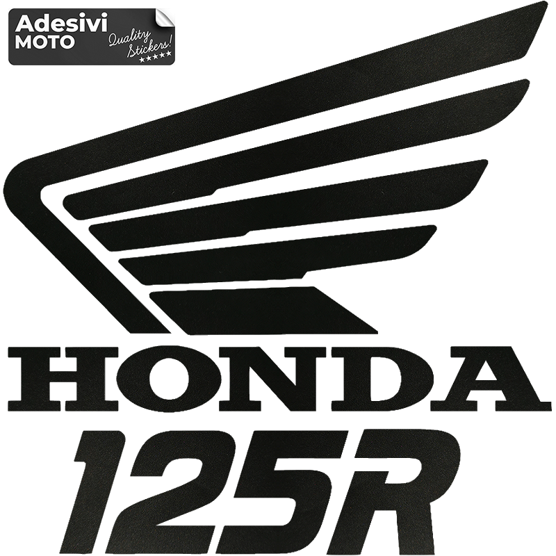 Adesivo Logo + "Honda 125R" Casco-Parafango-Fiancate-Serbatoio-Codone