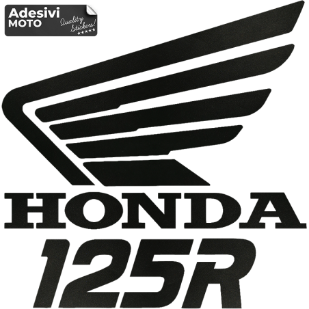 Logo + "Honda 125R" Sticker Helmet-Fender-Sides-Fuel Tank-Tail