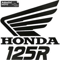 Autocollant Logo + "Honda 125R" Casque-Aile-Côtés-Réservoir-Queue
