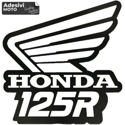 Autocollant Logo + "Honda 125R" Type 3 Casque-Aile-Côtés-Réservoir-Queue