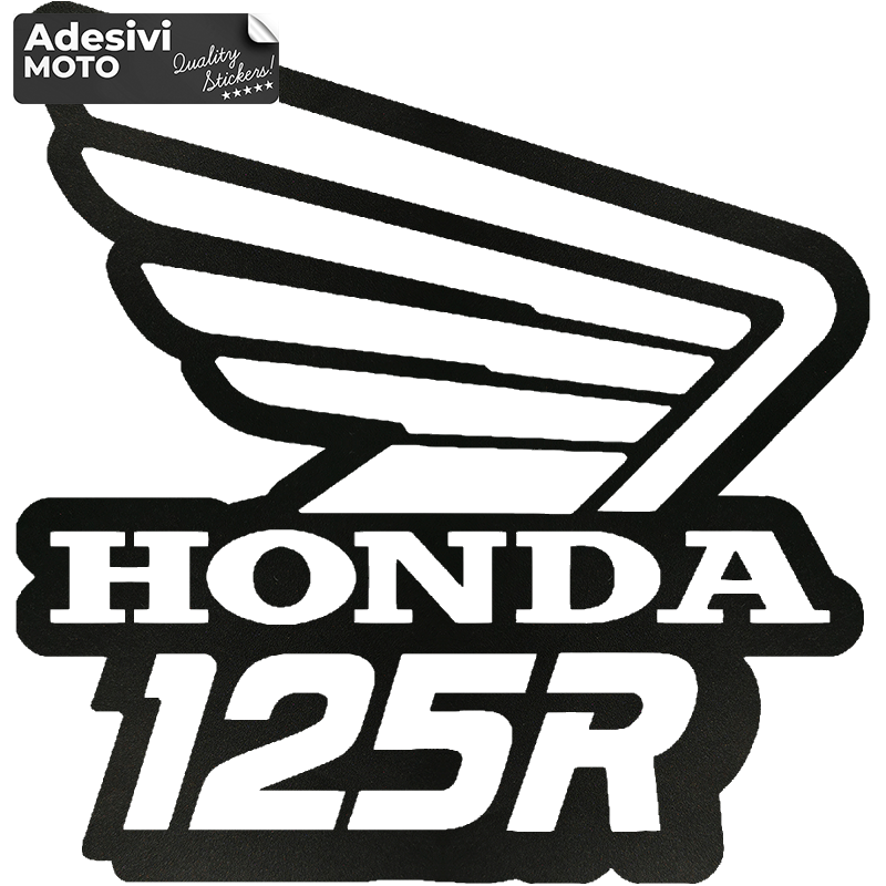 Logo + "Honda 125R" Type 4 Sticker Helmet-Fender-Sides-Fuel Tank-Tail