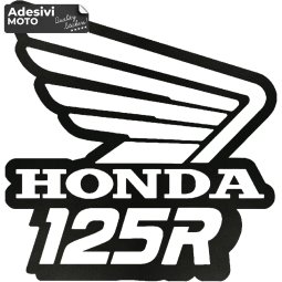 Autocollant Logo + "Honda 125R" Type 4 Casque-Aile-Côtés-Réservoir-Queue