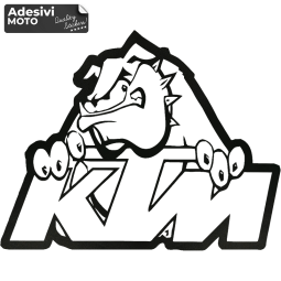 Adesivo Bulldog "KTM" Casco-Fiancate-Serbatoio-Codone-Parafango