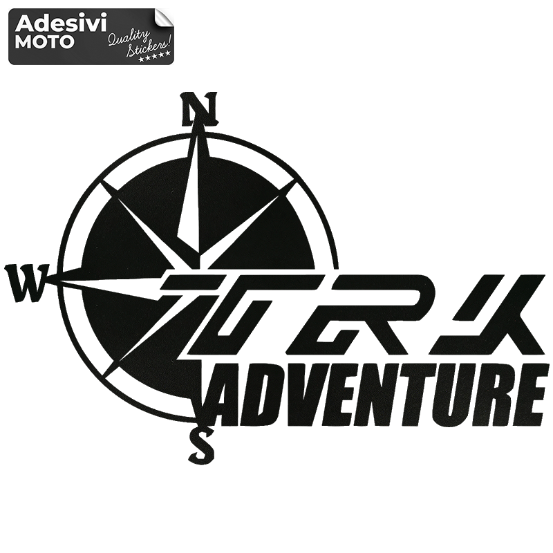 Adesivo "TRK Adventure" + Rosa dei Venti Casco-Serbatoio-Codone-Valigie