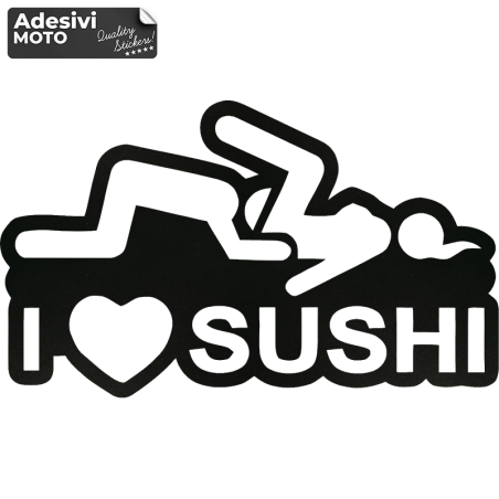 Adesivo "I Love Sushi" Tipo 3 Serbatoio-Fiancate-Parafango-Casco