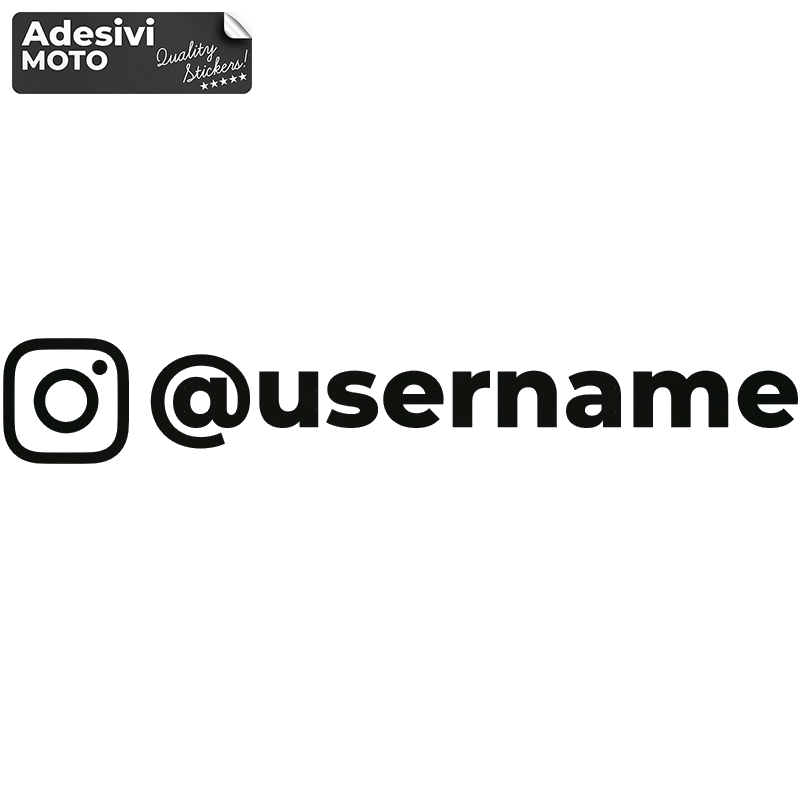 Custom Instagram Sticker with At Sign Fuel Tank-Sides-Fender-Helmet-Sides
